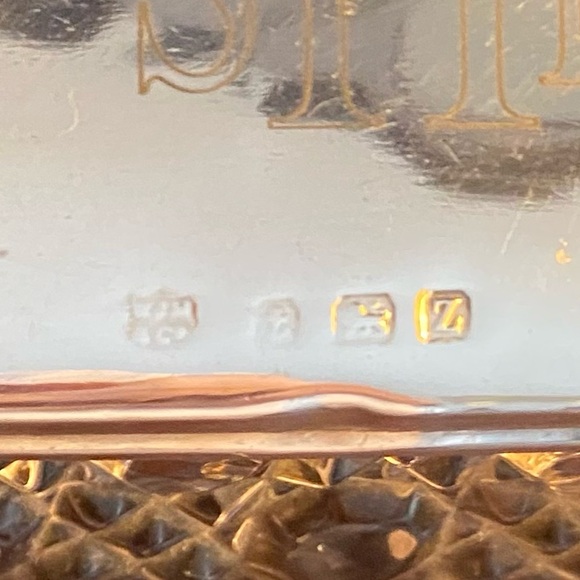 Hobnail Cut Glass Dressing Table Trinket Pot / Sterling Silver Lid - Picture 4 of 16